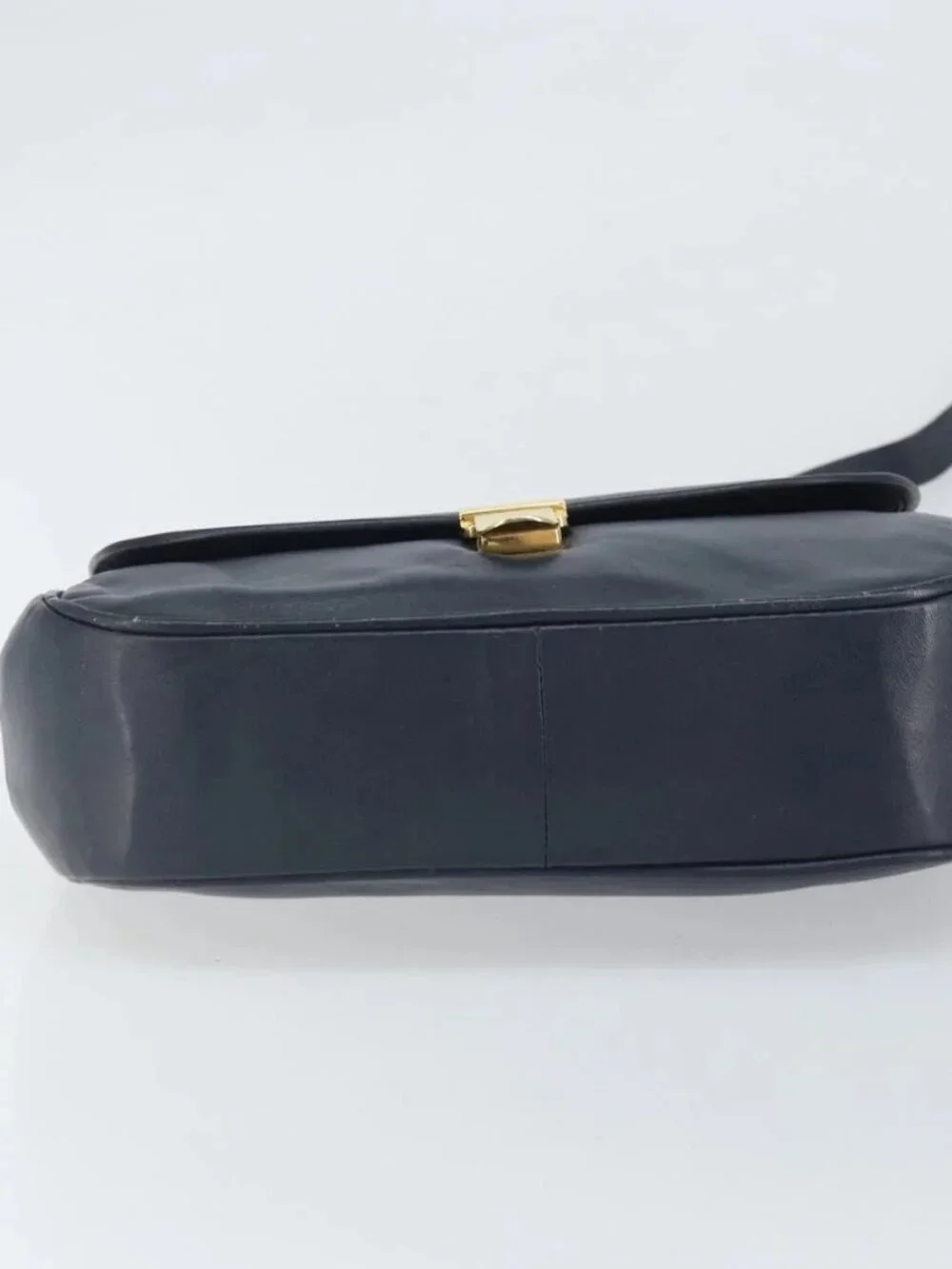 Christian Dior Shoulder Bag Leather Navy Gold Auth bs33272 - Picture 10 of 16